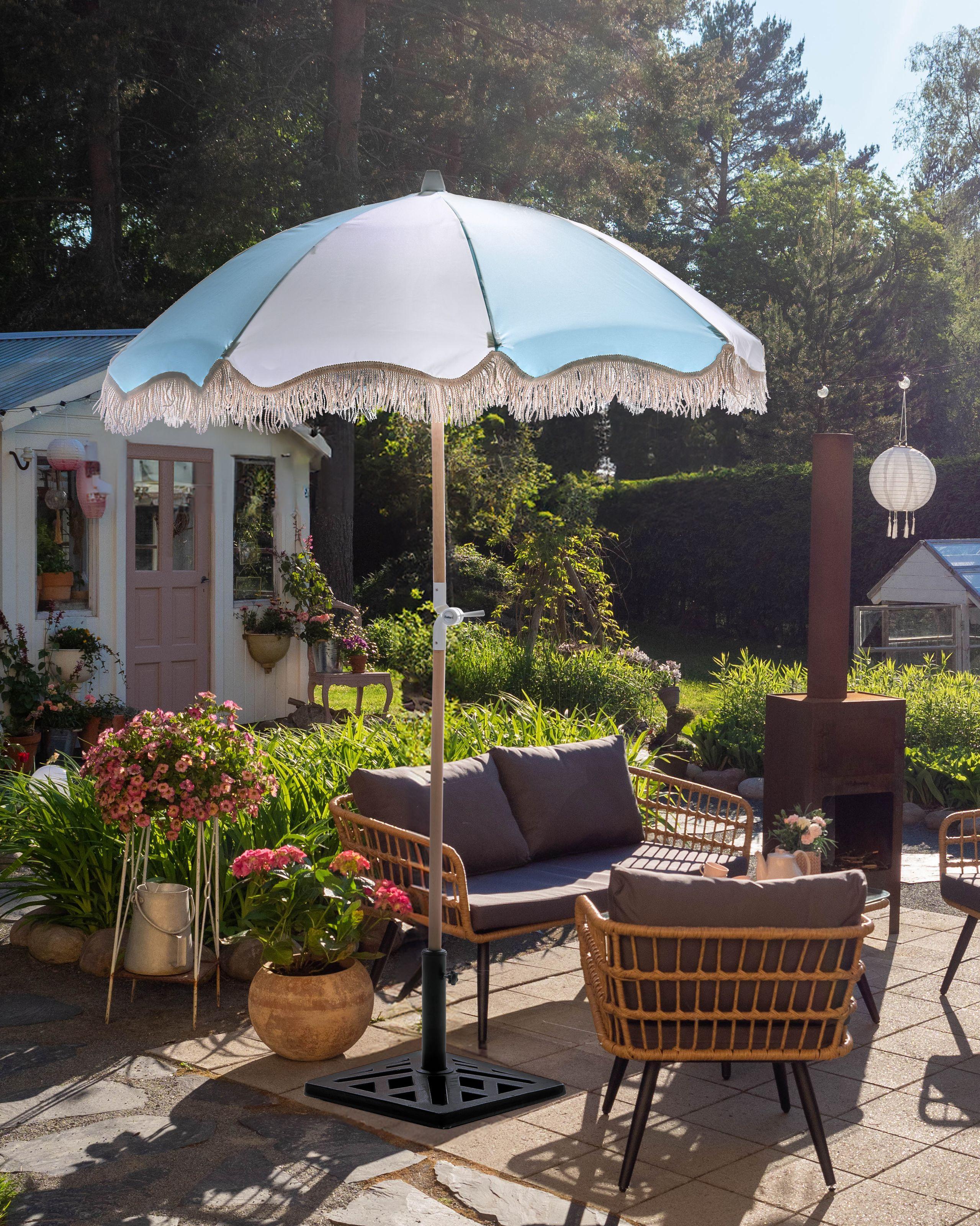 Beliani Sonnenschirm aus Stoff Retro MONDELLO  