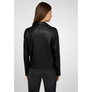 RICANO  Veste en cuir s Amelie, style classique avec col revers 