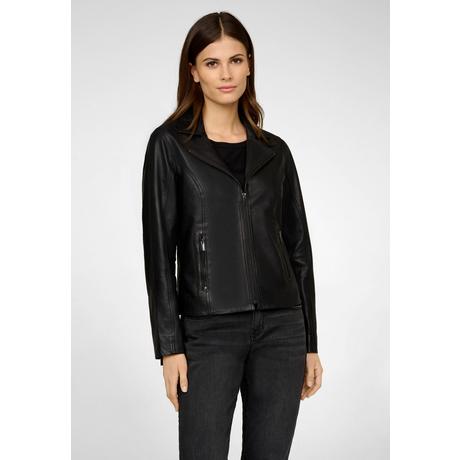 RICANO  Veste en cuir s Amelie, style classique avec col revers 