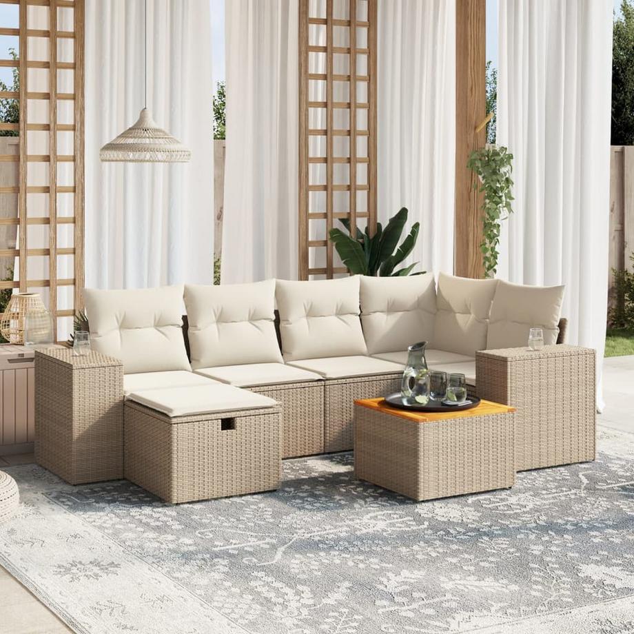 VidaXL set divano da giardino Polirattan  