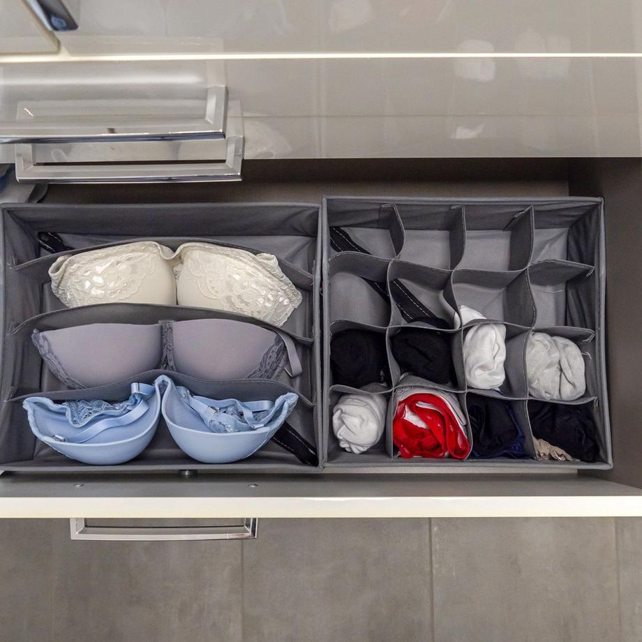 Intirilife  Aufbewahrungsboxen Ordnungssystem 6-teilig für Schubladen 