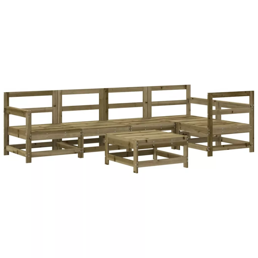 Salon de jardin 6 pcs bois de pin imprégné vidaXL