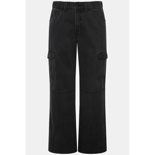 Ulla Popken  Jean cargo Mandy, coupe large et droite, poches 