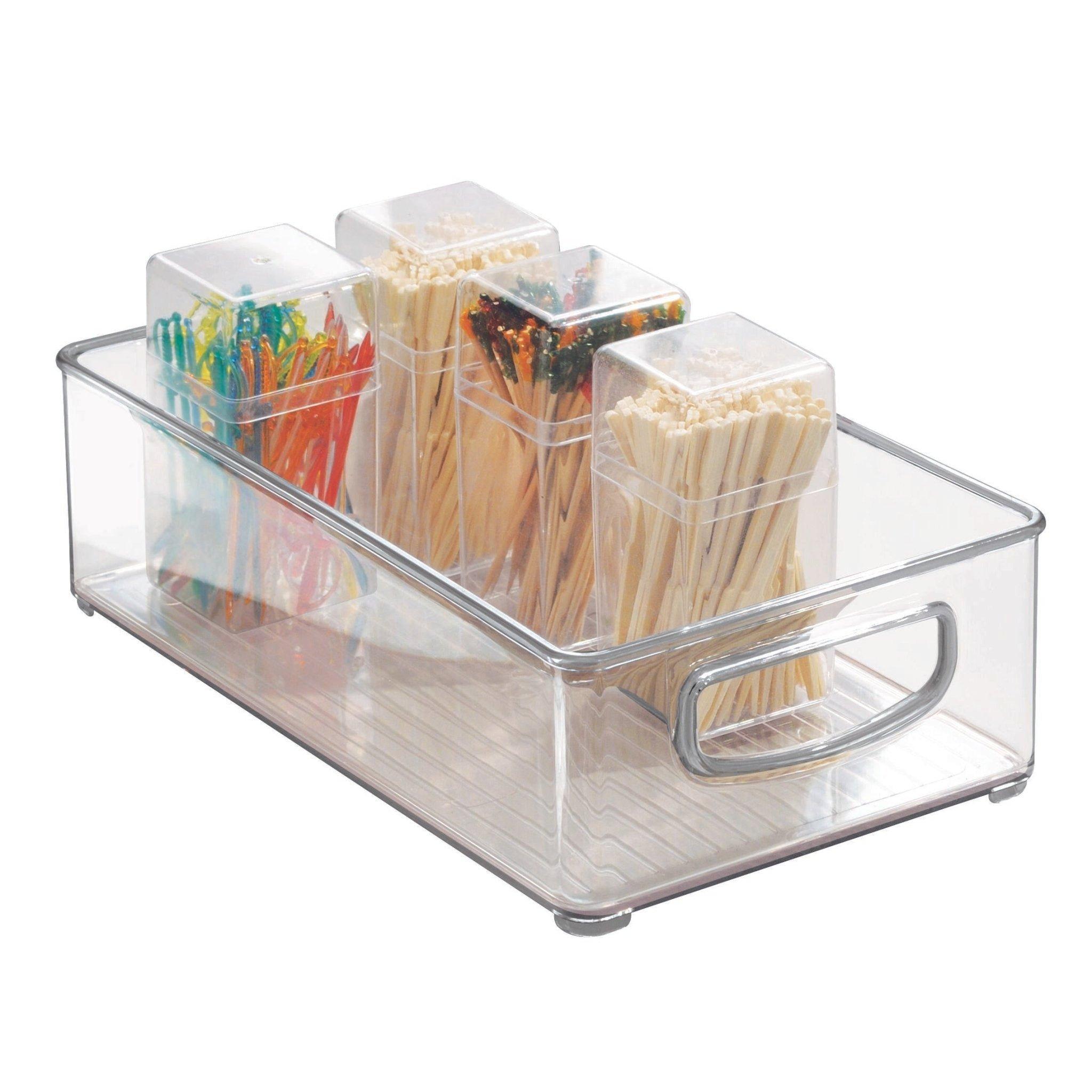 iDesign iDesign BINZ - Bac de rangement transparent - div. tailles, 25 cm de long  