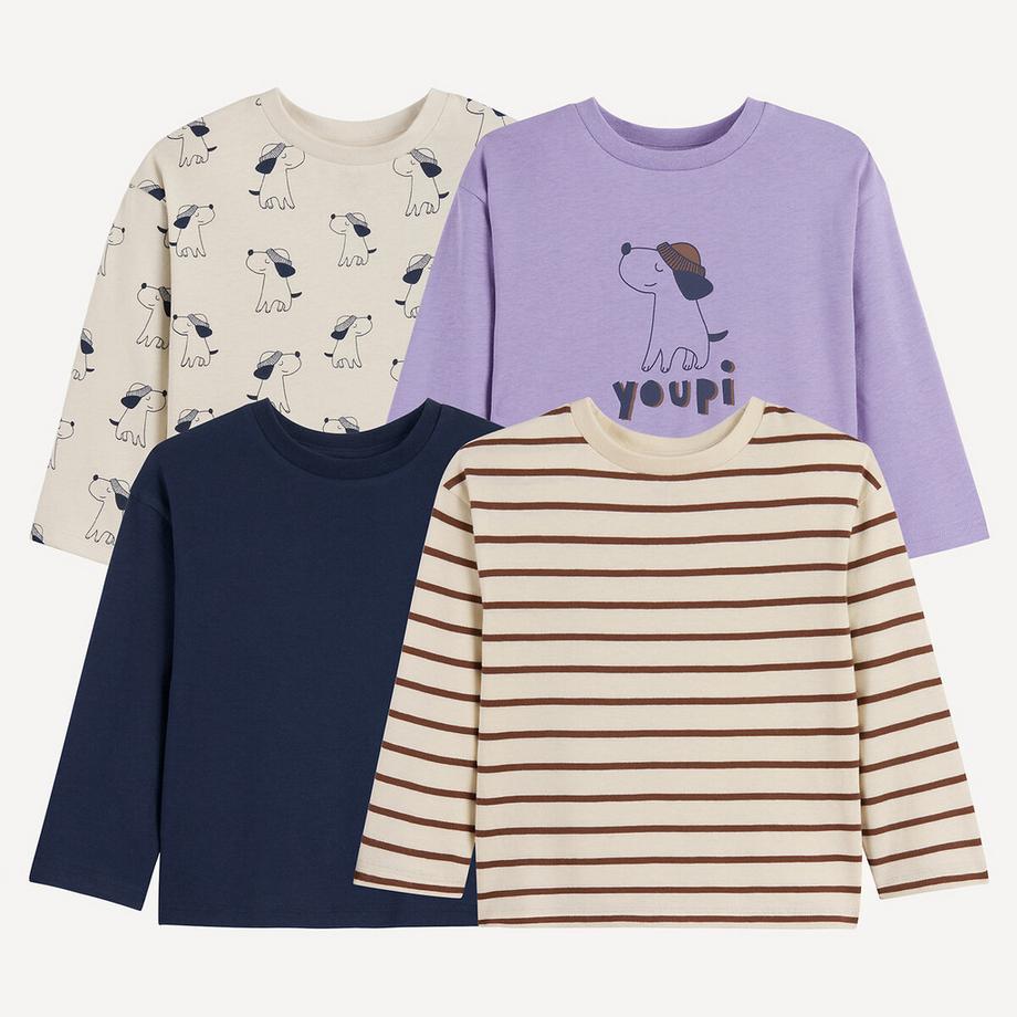 La Redoute Collections  Lot de 4 t-shirts manches longues&nbsp; 