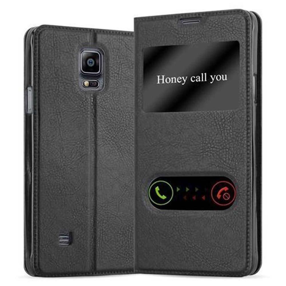 Cadorabo  Housse compatible avec Samsung Galaxy NOTE 4 - Coque de protection avec fermeture magnétique, fonction de support et 2 fenêtres de visualisation 