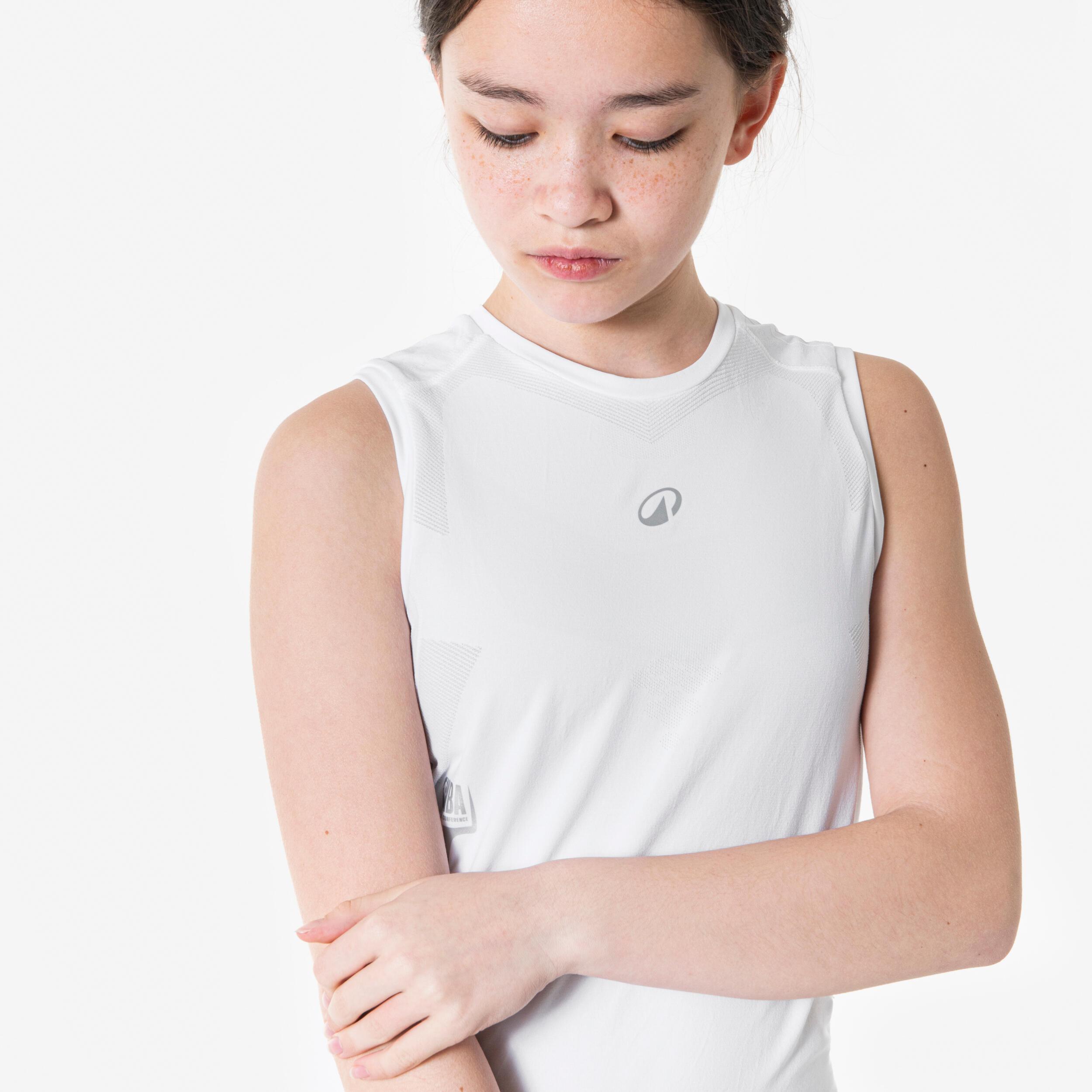 TARMAK  Canotta da basket bambino senza maniche poliestere 