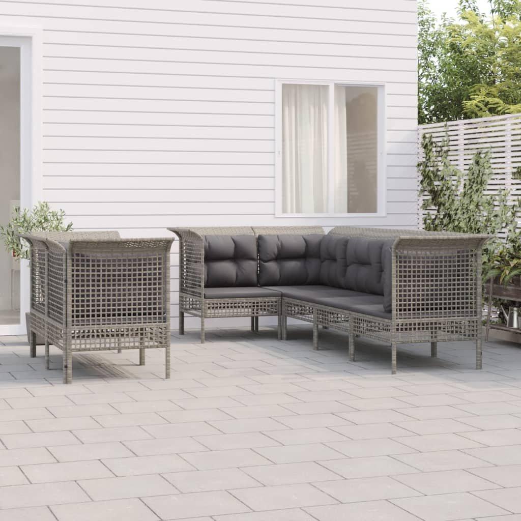 VidaXL set salotto da giardino Polirattan  