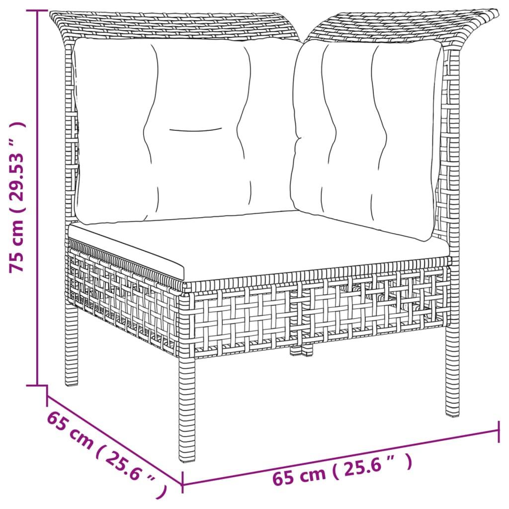 VidaXL set salotto da giardino Polirattan  