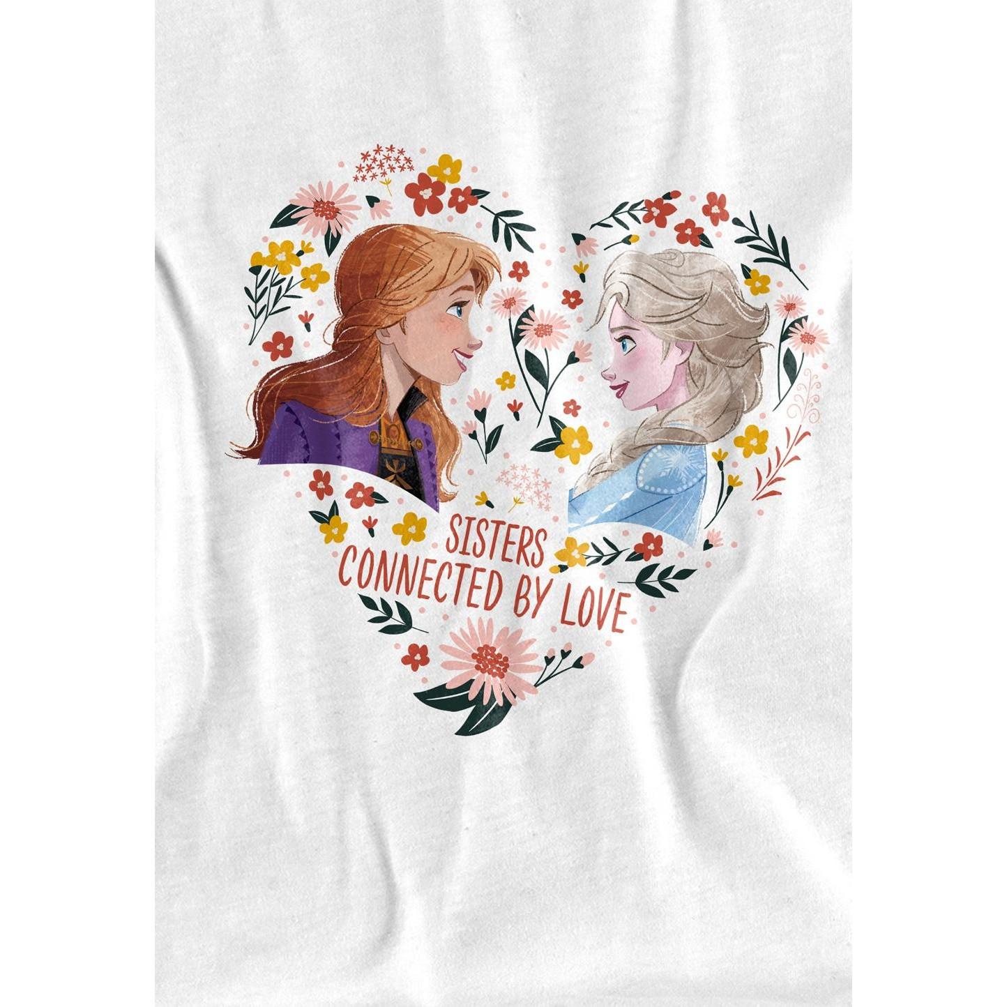 FROZEN  Sisters Connected By Love TShirt  Valentinstag 