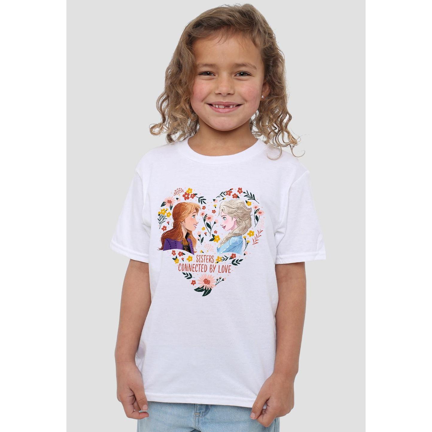 FROZEN  Tshirt SISTERS CONNECTED BY LOVE Enfant 