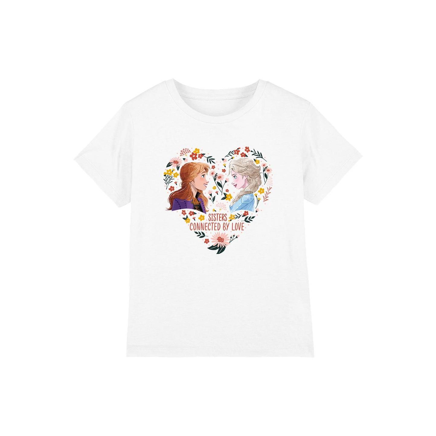 FROZEN  Tshirt SISTERS CONNECTED BY LOVE Enfant 