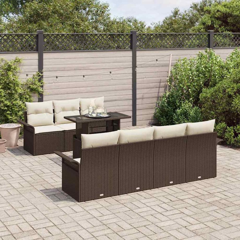 VidaXL Ensemble de canapé de jardin poly rattan  