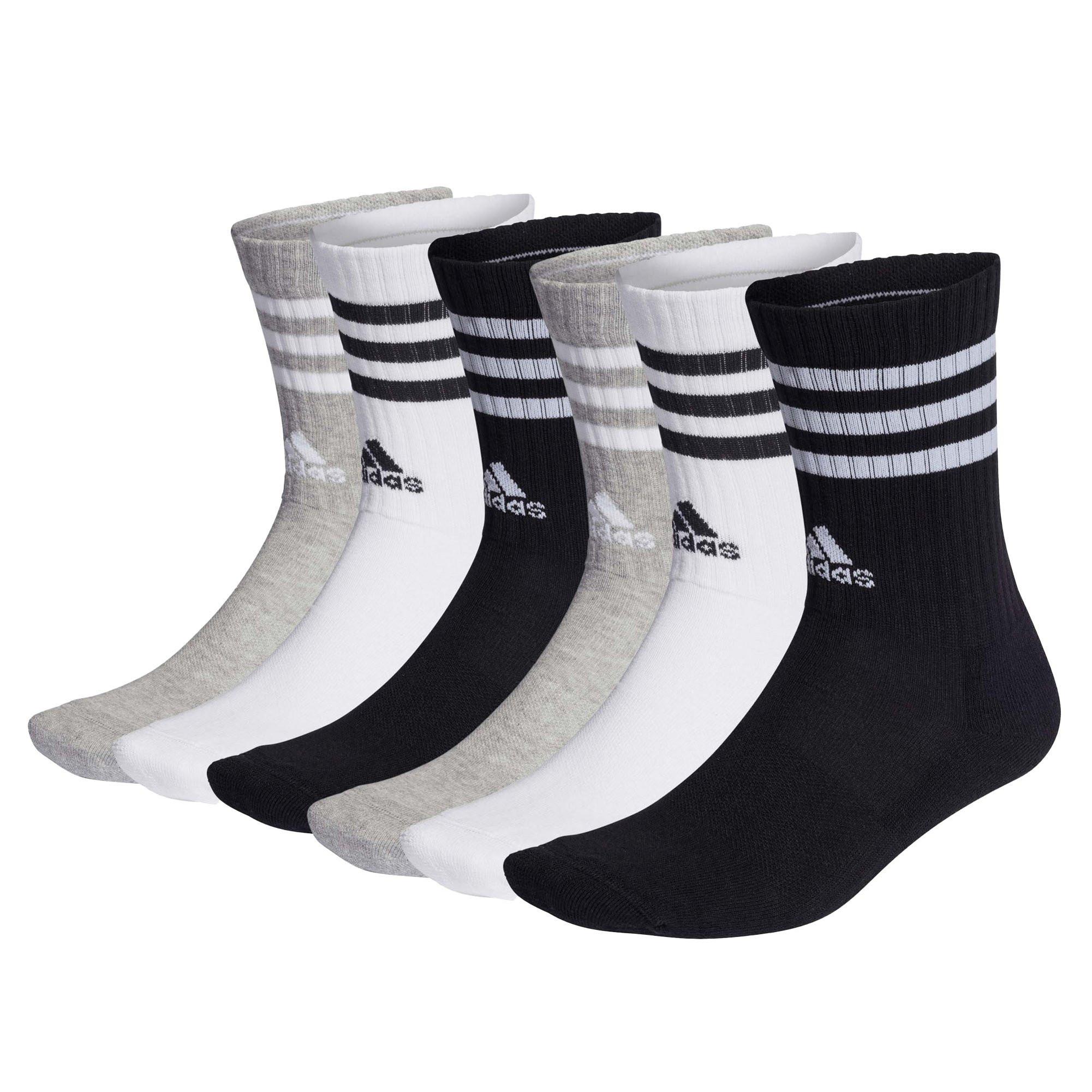 adidas 3-Streifen Cushioned Crew Socken 6er Pack  