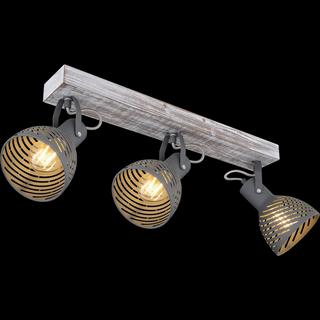 mutoni Spot Mori bois antique blanchi 3xE27  