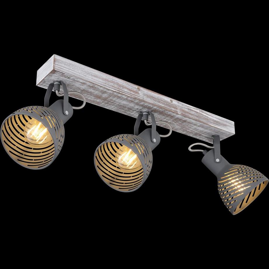 mutoni Strahler Mori Holz antik weiss getüncht 3xE27  