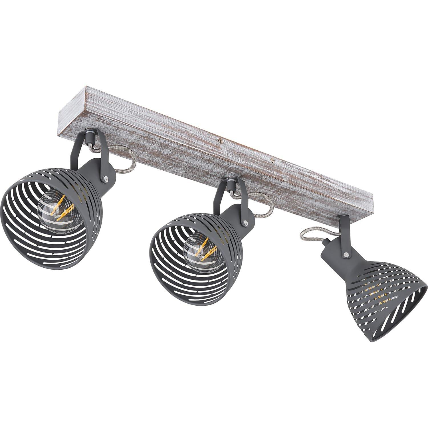 mutoni Strahler Mori Holz antik weiss getüncht 3xE27  