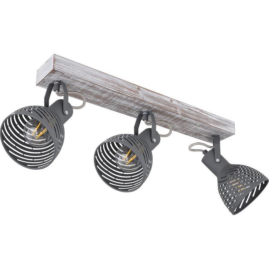 mutoni Strahler Mori Holz antik weiss getüncht 3xE27  