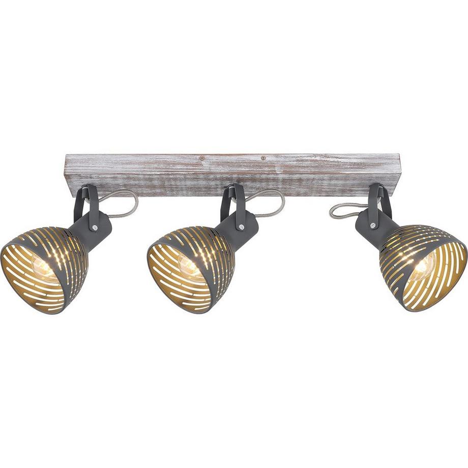 mutoni Strahler Mori Holz antik weiss getüncht 3xE27  