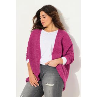 Ulla Popken  Cardigan coupe ouverte, laine mélangée, silhouette en O (Egg-Shape) 