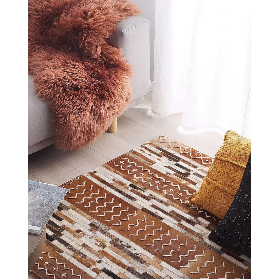 Beliani Tapis en Peau de vache Rustique HEREKLI  