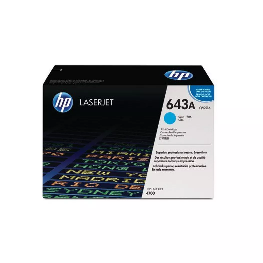 Hewlett-Packard – HP Toner-Modul 643A cyan Q5951A Color LaserJet 4700 10’000 S., One Size