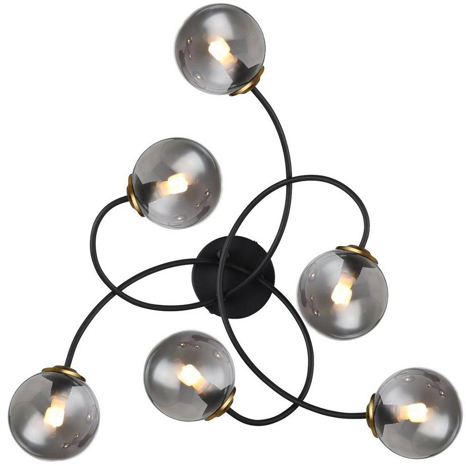 mutoni Plafonnier Jorge métal noir mat 6xG9  