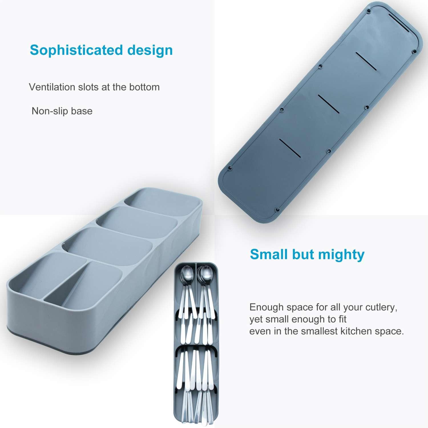 Intirilife Besteckkasten Schubladen Organizer aus Kunsstoff  