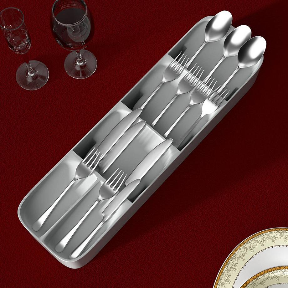 Intirilife Besteckkasten Schubladen Organizer aus Kunsstoff  