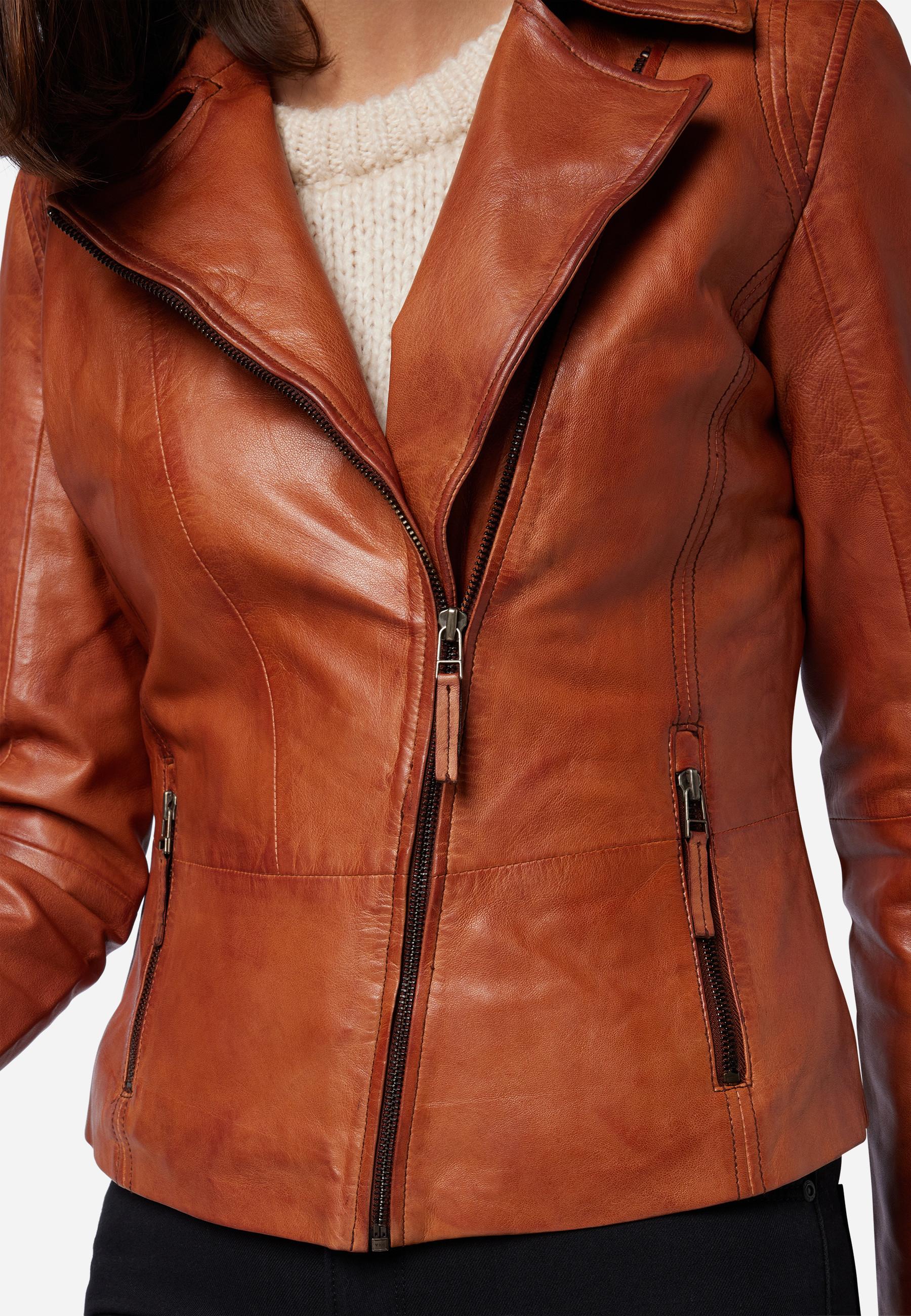 RICANO  Veste en cuir  Sally, style biker 