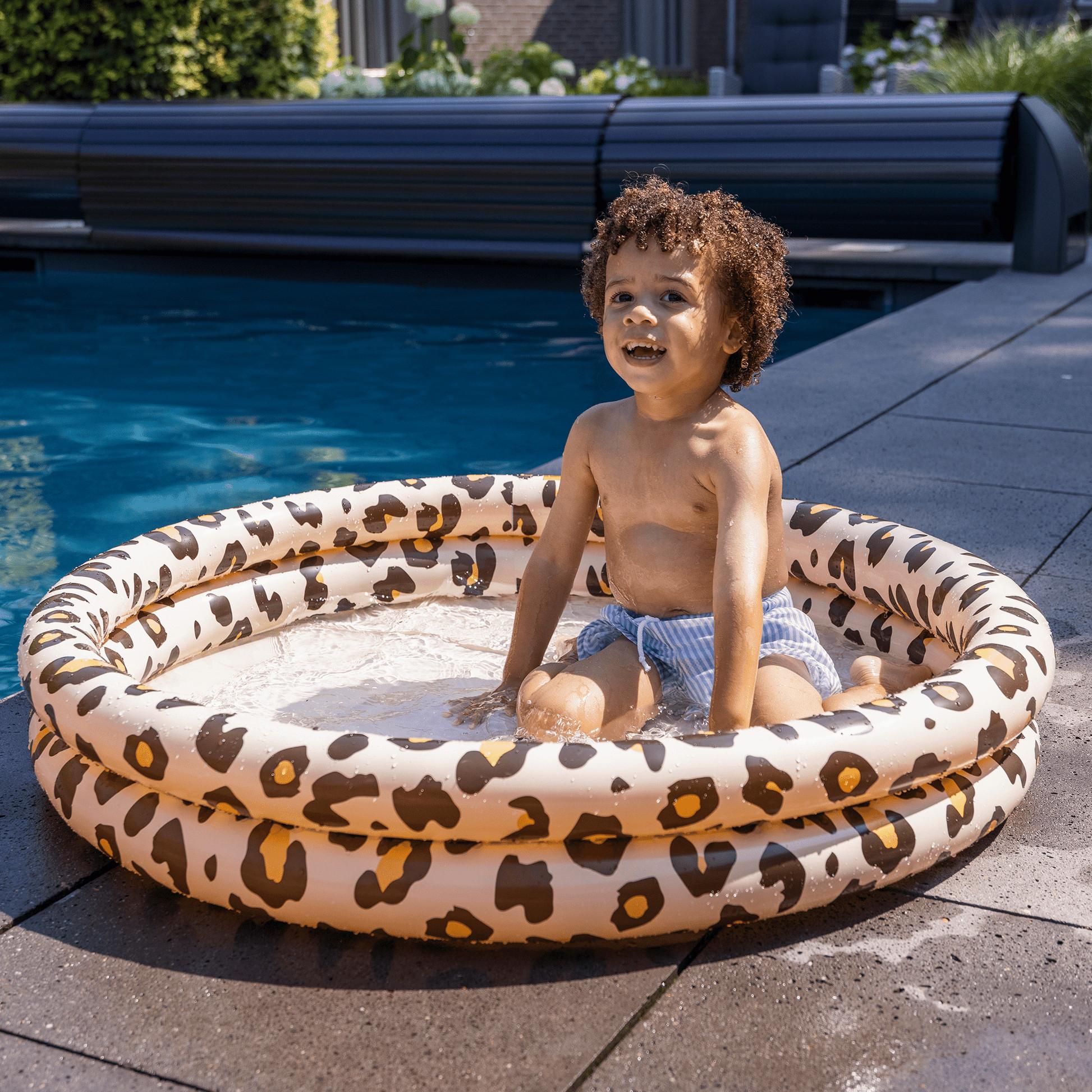 Swim Essentials  Baby Pool 100cm Beige Leopard 