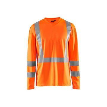 langarshirt it hoher sichtbarkeit v-ausschnitt uv-schutz geruchsheend