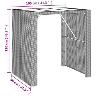 VidaXL Gartenbar set poly-rattan  