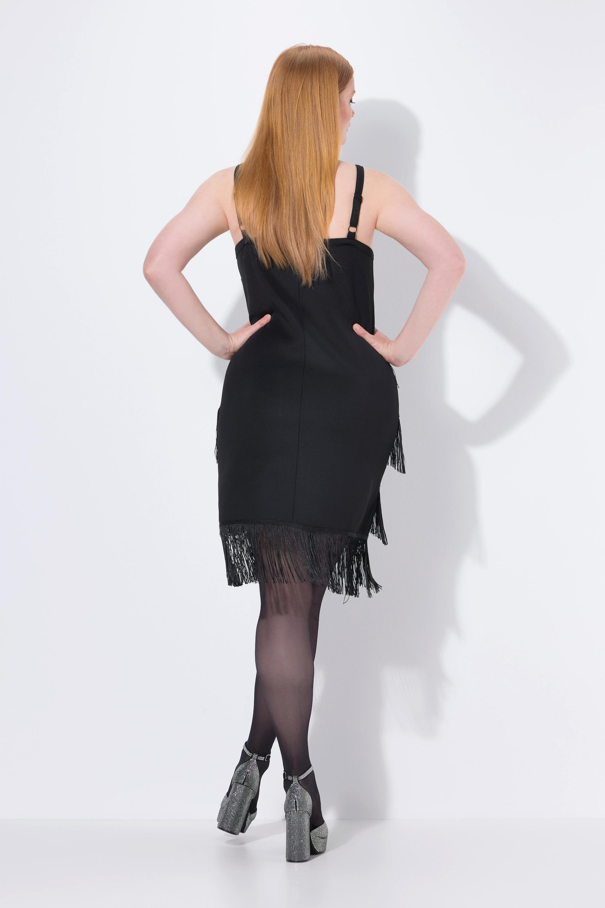 Ulla Popken Ärmelloses Fransenkleid  