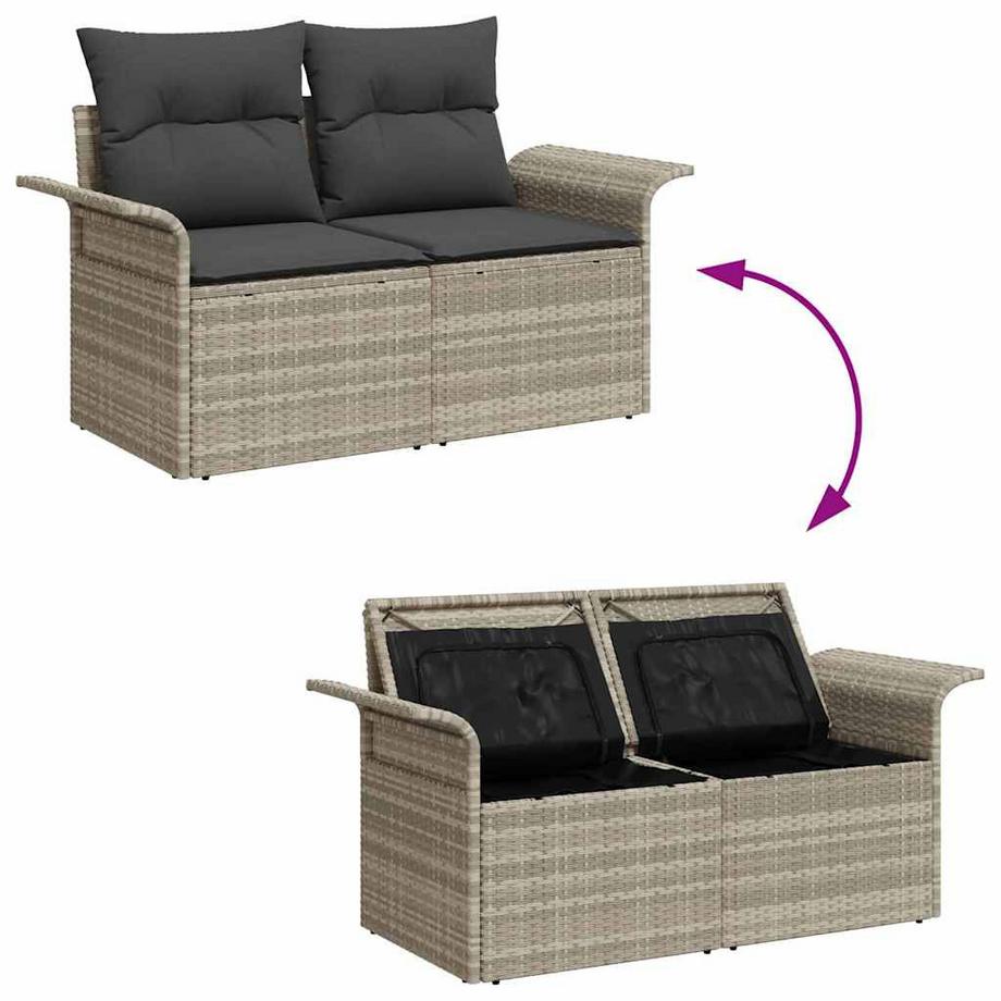 VidaXL Ensemble de canapé de jardin poly rattan  