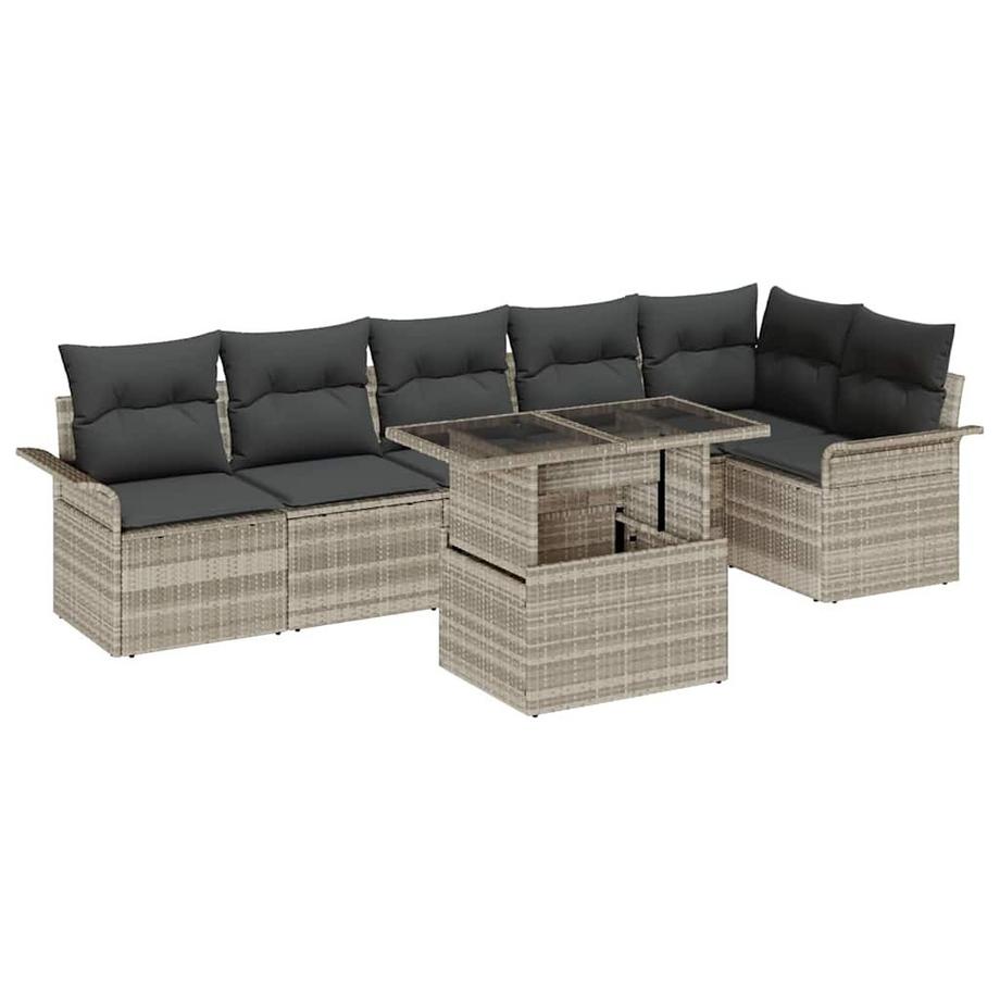 Ensemble de canapé de jardin poly rattan