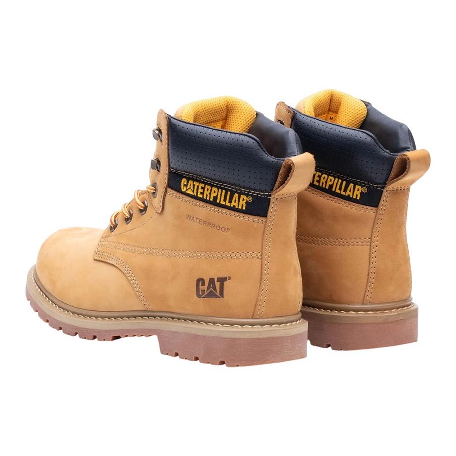 Caterpillar Silva Chaussures Montantes De Travail Cuir À Lacets  