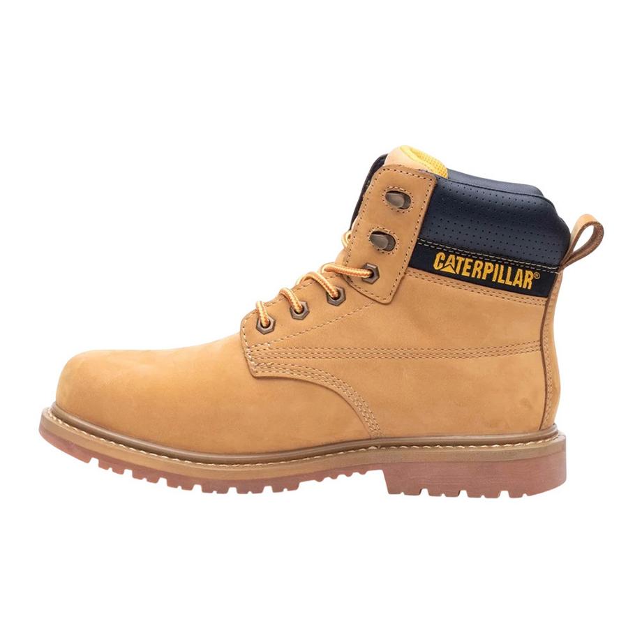 Caterpillar Silva Chaussures Montantes De Travail Cuir À Lacets  