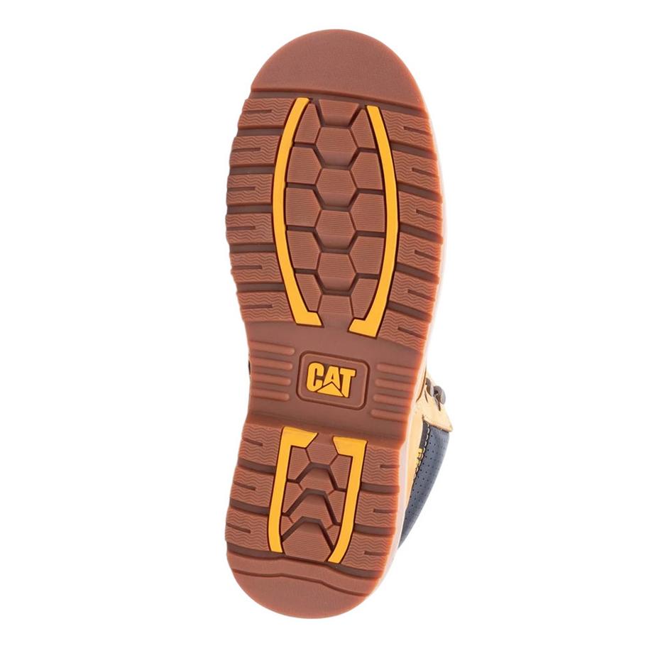 Caterpillar Silva Chaussures Montantes De Travail Cuir À Lacets  
