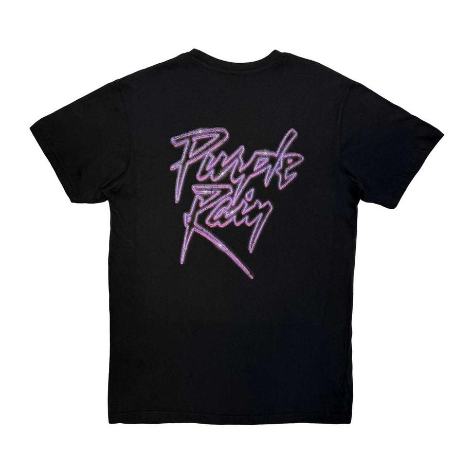 Prince T-Shirt Purple Rain Logo Outline  