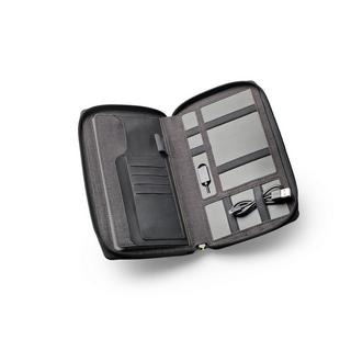 dufco by styro Portefeuille de voyage avec powerbank 4000 mAh "Smart Organizers", anthracite avec dufco logo  