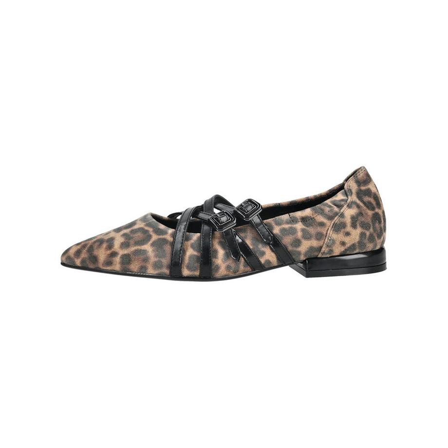 Regarde Le Ciel Spitz zulaufende Ballerinas mit Schnallenriemen  