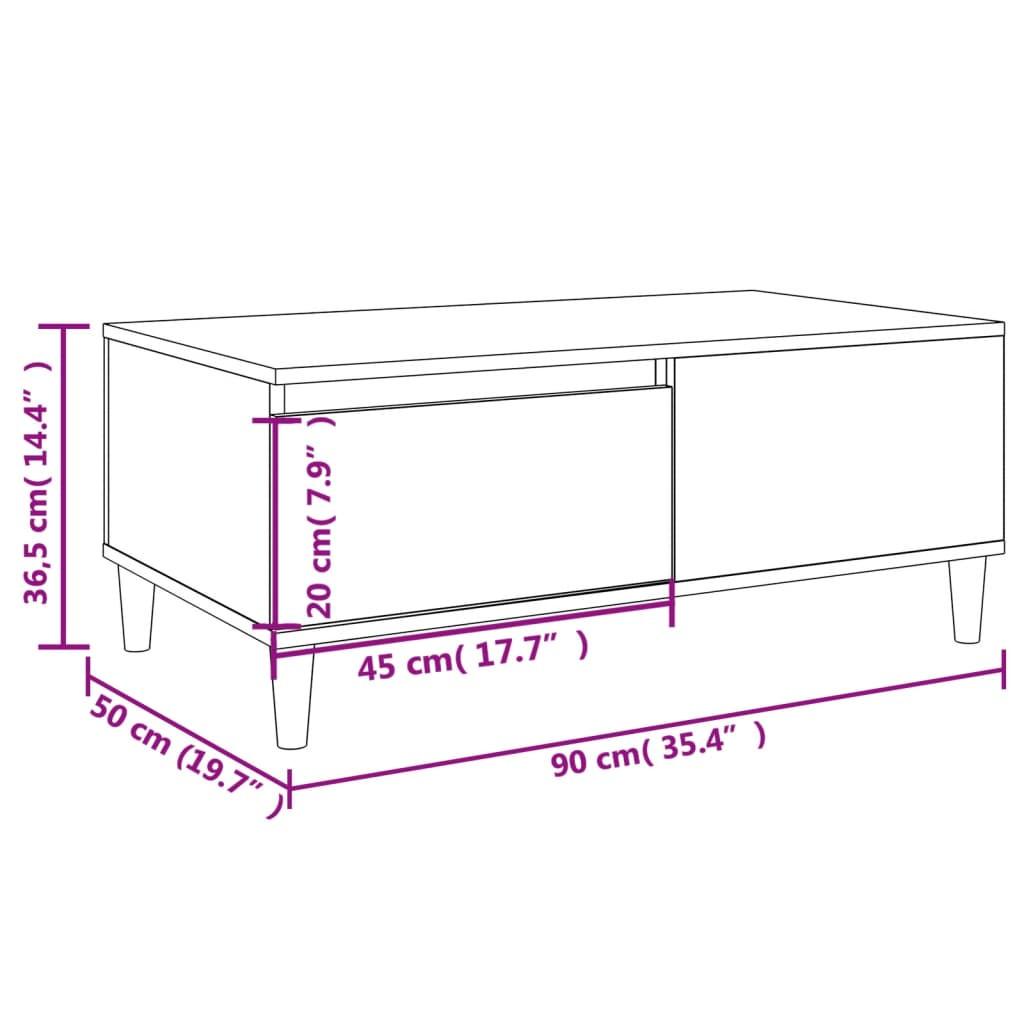 VidaXL Table basse bois d'ingénierie  