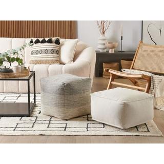 Beliani Pouf en Cotone Moderno HIRRI  