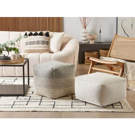 Beliani Pouf en Coton Moderne HIRRI  