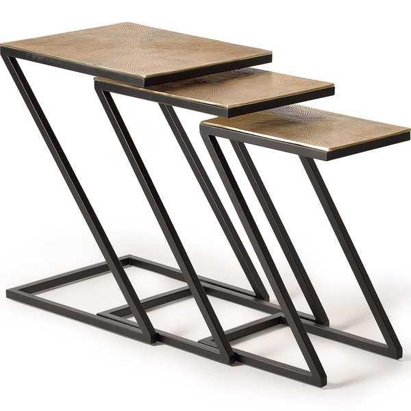 mutoni Table d'appoint Erendira Bronze (série de 3)  