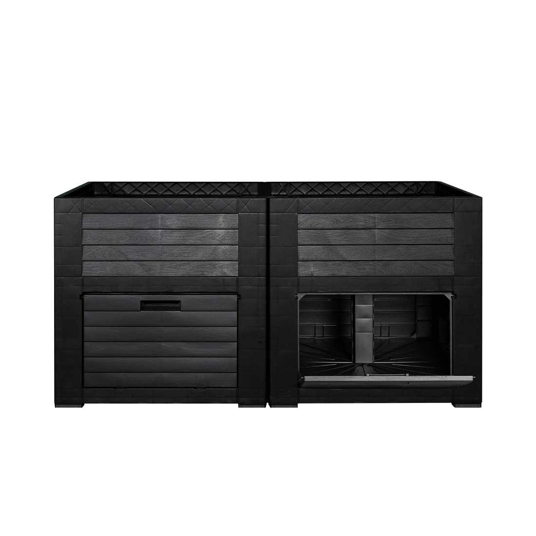 Weber Garden Jardinière surélevée 400 litres, avec compartiments de rangement  