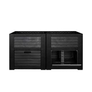 Weber Garden Jardinière surélevée 400 litres, avec compartiments de rangement  