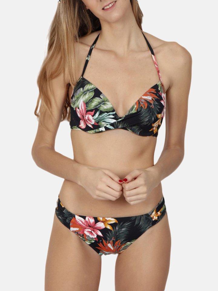 Admas  Set bikini push-up 2 pezzi Nightbeach nero 