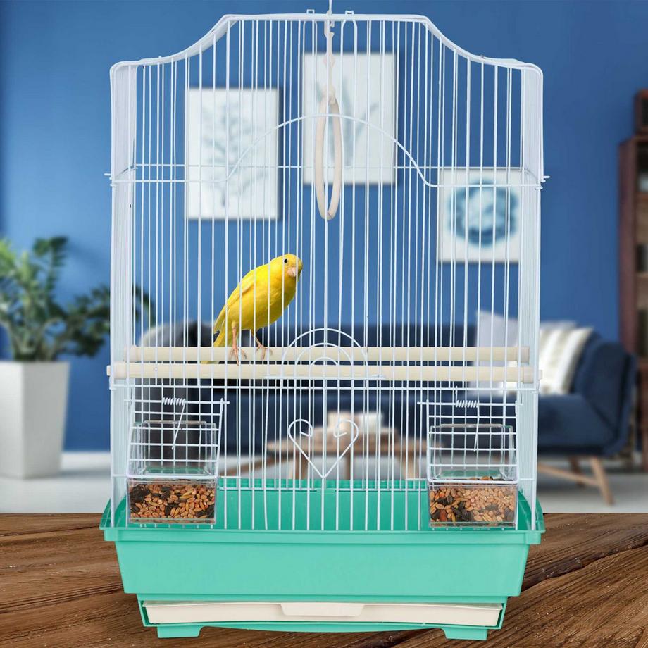 Northix  Cage à oiseaux avec perchoirs 